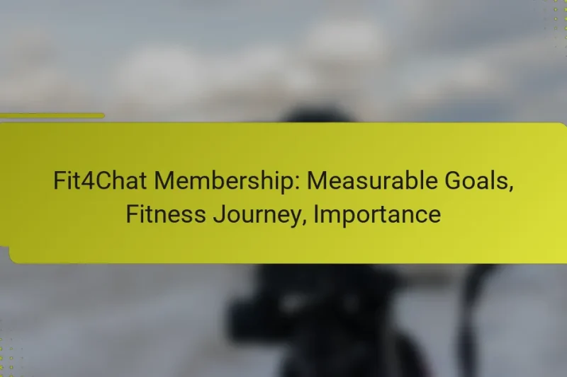 Fit4Chat Mitgliedschaft: Messbare Ziele, Fitnessreise, Bedeutung