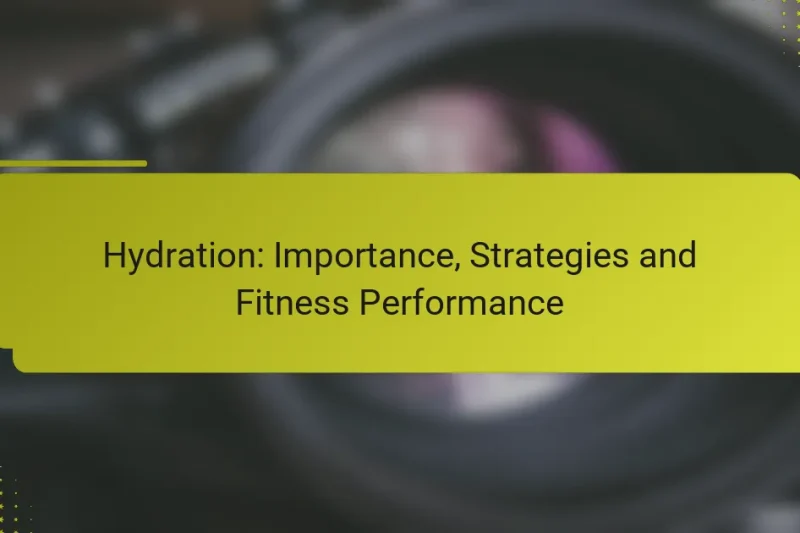 Hydration: Bedeutung, Strategien und Fitnessleistung